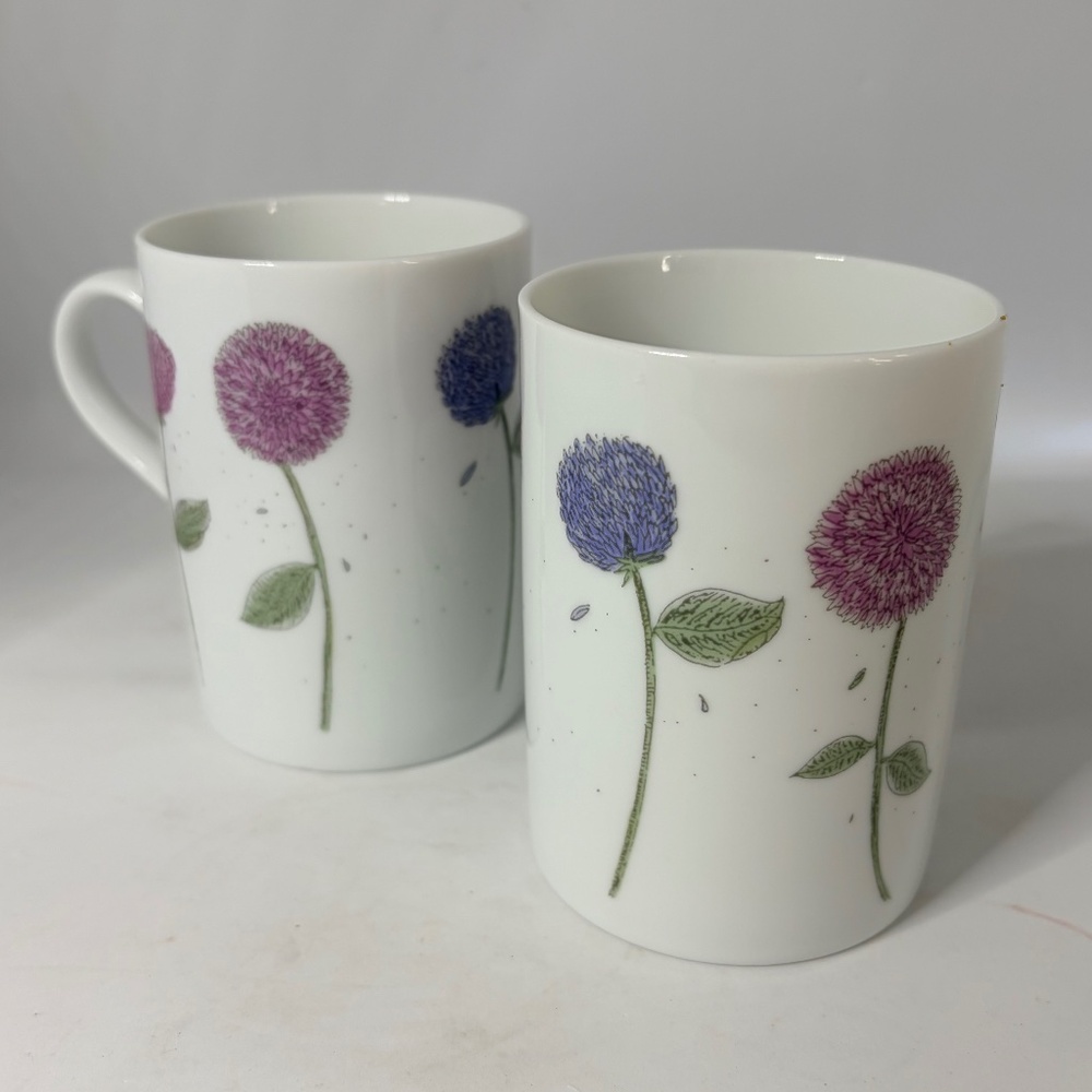 Russ Berries and Co. Flower Mugs set of 2